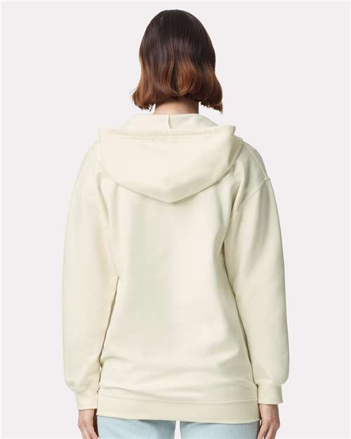 Gildan SF600, Unisex Softstyle Midweight Full-zip Hooded Sweatshirt, Off White