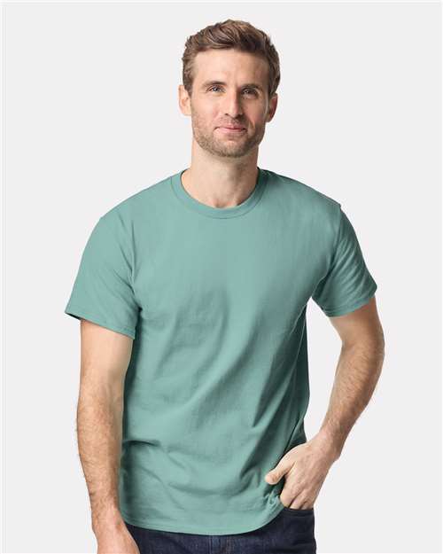 Heavy Cotton T-Shirt | Durable | Everyday Wear - 5000 Aquatic classic fit comfortable Cotton durable everyday wear heavy cotton Polyester printable short sleeve t-shirt T-Shirts - Core unisex