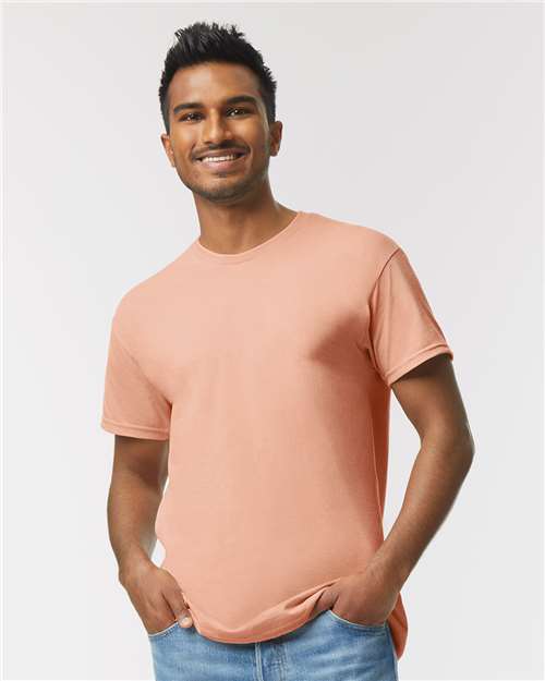 Heavy Cotton T-Shirt | Durable | Everyday Wear - 5000 Dusty Rose classic fit comfortable Cotton durable everyday wear heavy cotton Polyester printable short sleeve t-shirt T-Shirts - Core unisex