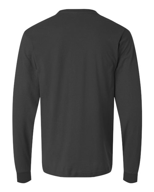 M&O 4501, Fine Jersey Long Sleeve T-shirt, Fine Charcoal