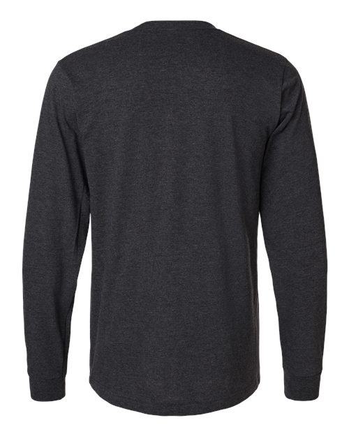 M&O 4501, Fine Jersey Long Sleeve T-shirt, Heather Graphite