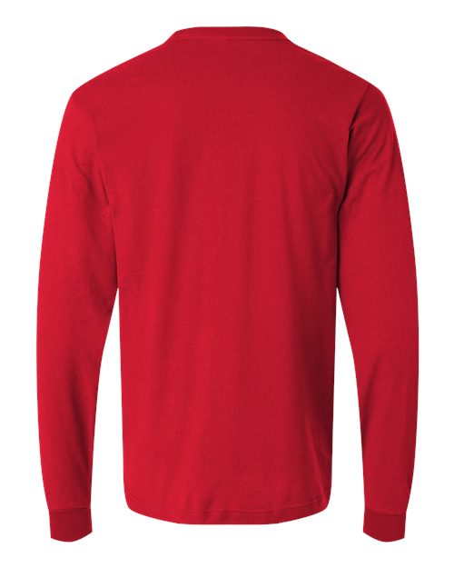 M&O 4501, Fine Jersey Long Sleeve T-shirt, Fine Red