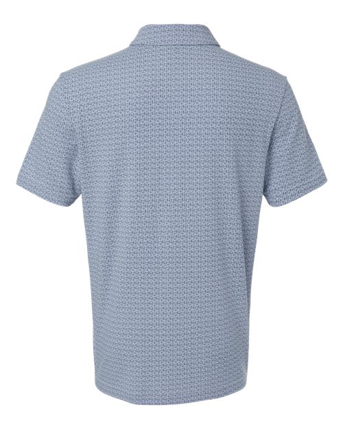 Adidas A702, Men's Blended Printed Polo, Blue Dawn Melange