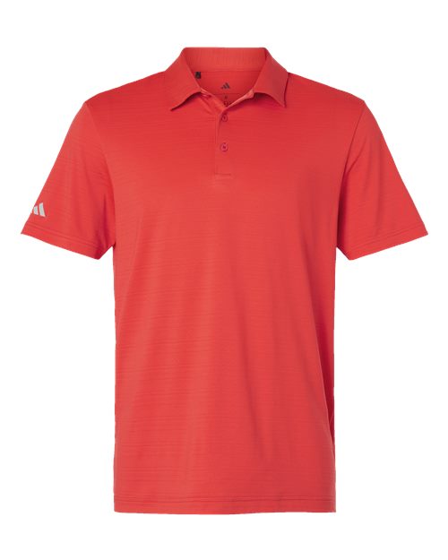 Adidas A704, Men's Textured Stripe Polo, Bright Red