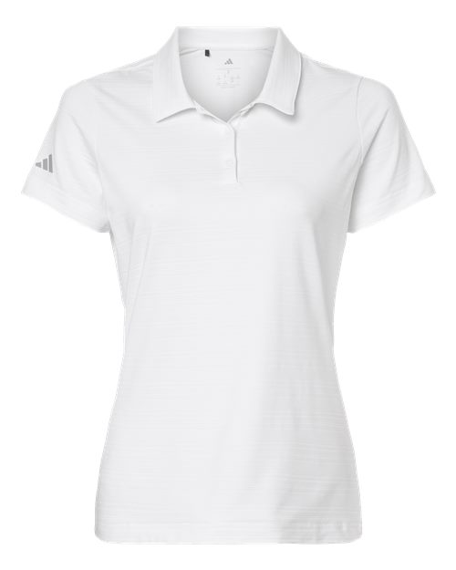 Adidas A707, Women's Textured Stripe Polo, White
