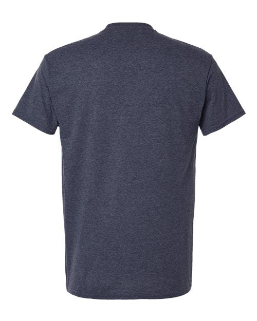 Gildan 3000, Unisex Light Cotton T-shirt, Heather Navy