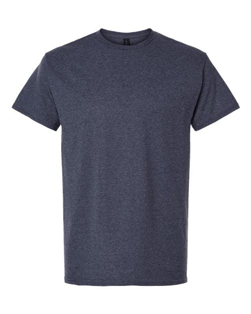 Gildan 3000, Unisex Light Cotton T-shirt, Heather Navy