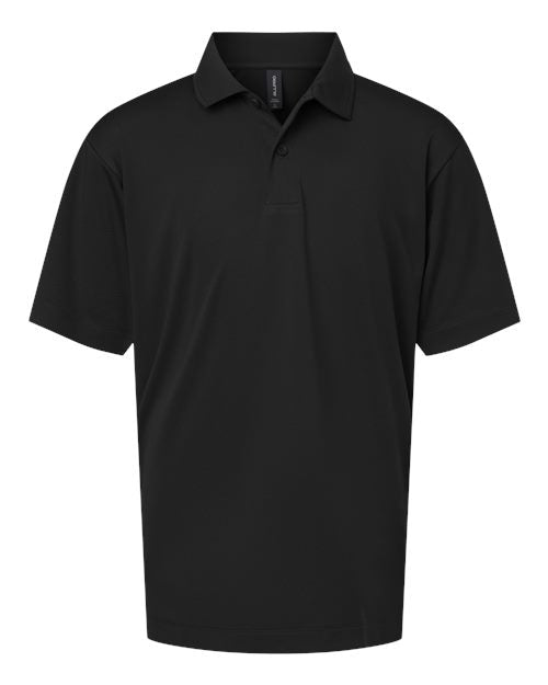 AllPro 41800Y, Youth Pro-lock Performance Polo, Black