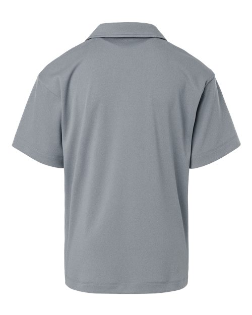 AllPro 41800Y, Youth Pro-lock Performance Polo, Heather Steel