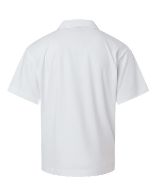 AllPro 41800Y, Youth Pro-lock Performance Polo, White