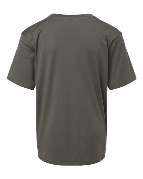 AllPro 48000Y, Youth Pro-lock Performance T-shirt, Charcoal