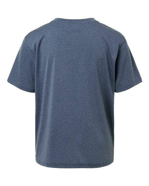 AllPro 48000Y, Youth Pro-lock Performance T-shirt, Heather Navy