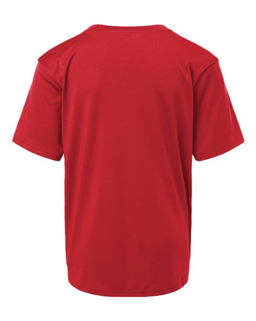 AllPro 48000Y, Youth Pro-lock Performance T-shirt, Red