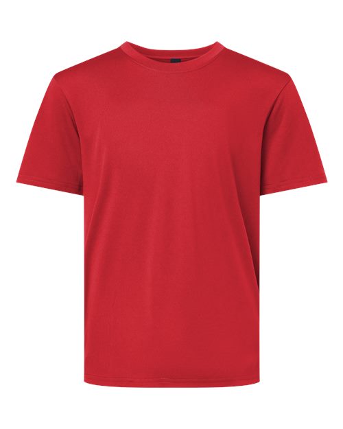 AllPro 48000Y, Youth Pro-lock Performance T-shirt, Red