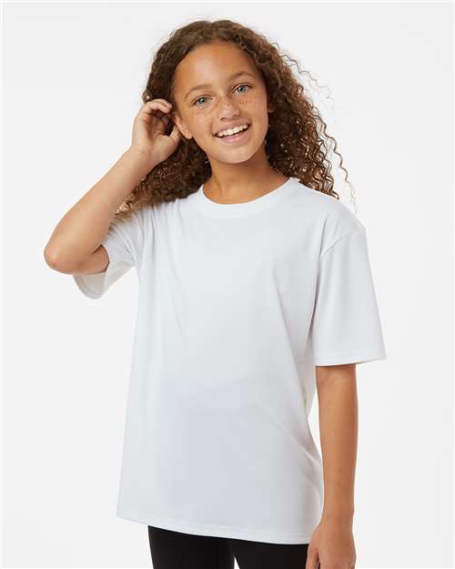 AllPro 48000Y, Youth Pro-lock Performance T-shirt, White
