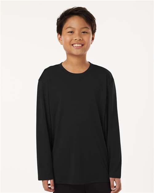 Youth Pro-Lock Performance Long Sleeve T-Shirt - - 12548 Black 00996 48400Y AllPro AllPro Pro-Lock Camps Get the Look - AllPro - 2 Long Sleeves New Polyester Polyester - 100% S&S Exclusive Brands Say Yes to S&S Side Seams Socially Conscious Manufacturing Summer Style Guide 2024 - Camps Sustainable Manufacturing Sustainable Styles T-Shirts T-Shirts - Long Sleeve Tear Away Tops Triple Threat Essentials Youth