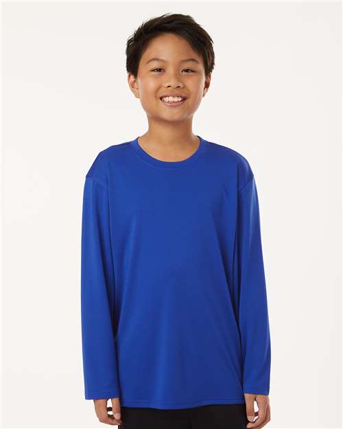 Youth Pro-Lock Performance Long Sleeve T-Shirt - - 12548 Royal 00996 48400Y AllPro AllPro Pro-Lock Camps Get the Look - AllPro - 2 Long Sleeves New Polyester Polyester - 100% S&S Exclusive Brands Say Yes to S&S Side Seams Socially Conscious Manufacturing Summer Style Guide 2024 - Camps Sustainable Manufacturing Sustainable Styles T-Shirts T-Shirts - Long Sleeve Tear Away Tops Triple Threat Essentials Youth