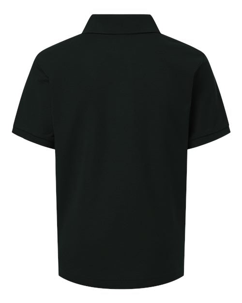 AllPro 62800Y, Youth Pique Polo, Black