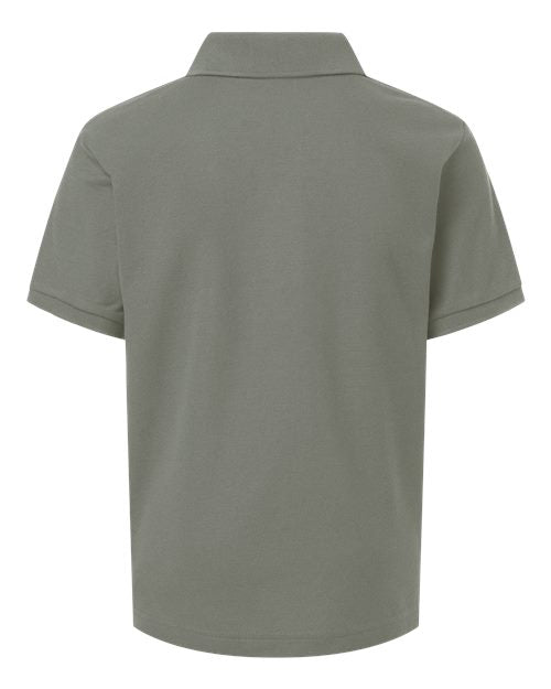 AllPro 62800Y, Youth Pique Polo, Greystone