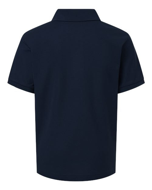 AllPro 62800Y, Youth Pique Polo, Navy