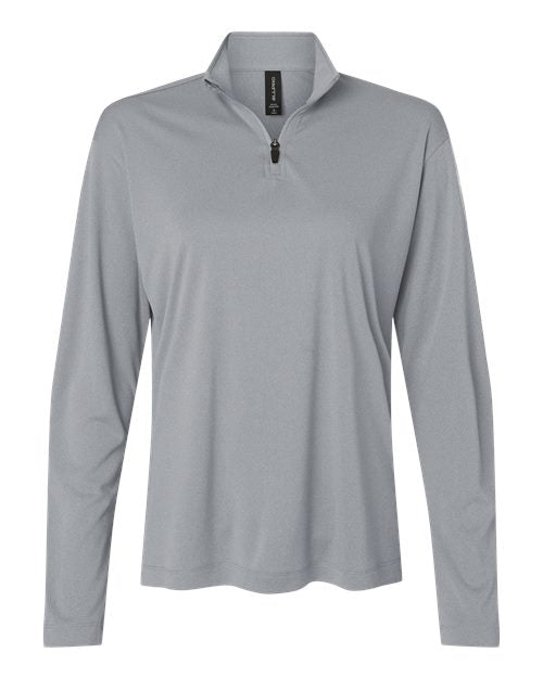 AllPro 41870L, Women's Pro-lock Performance Quarter-zip Pullover, Heather Steel