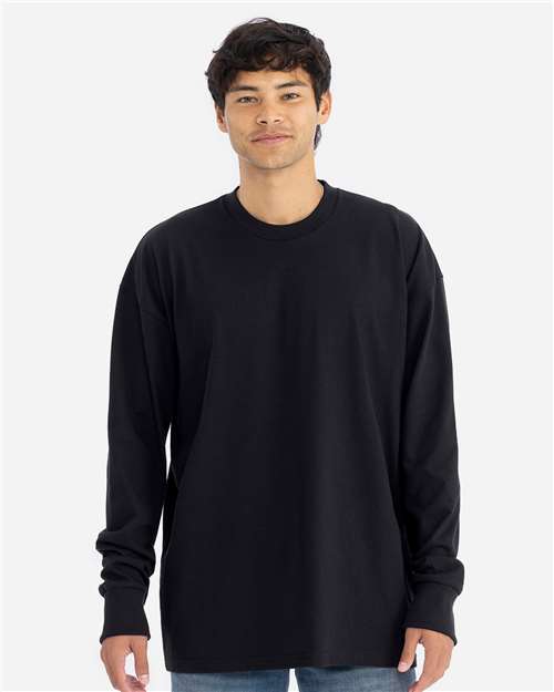 Next Level 7211, Unisex Heavyweight Long Sleeve Tee, Black