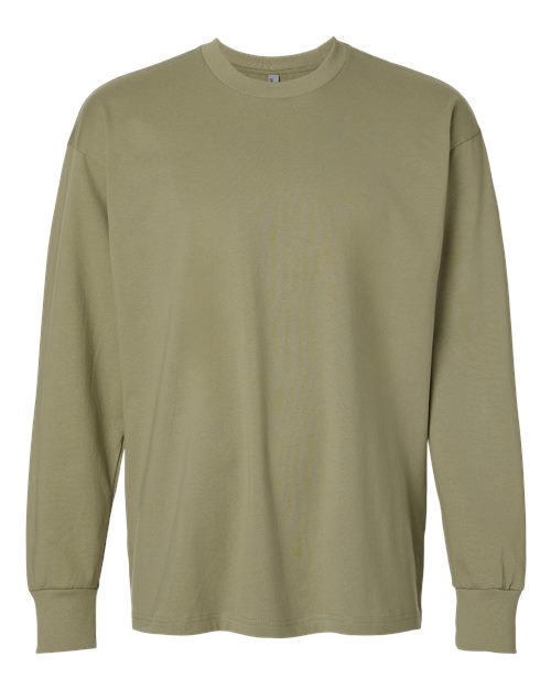Next Level 7211, Unisex Heavyweight Long Sleeve Tee, Light Olive