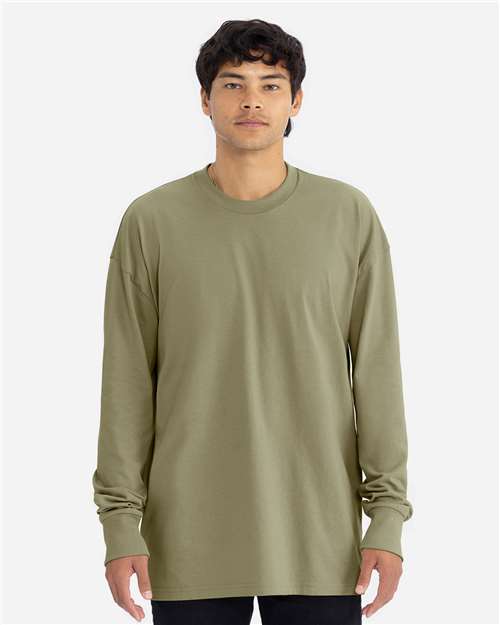 Next Level 7211, Unisex Heavyweight Long Sleeve Tee, Light Olive