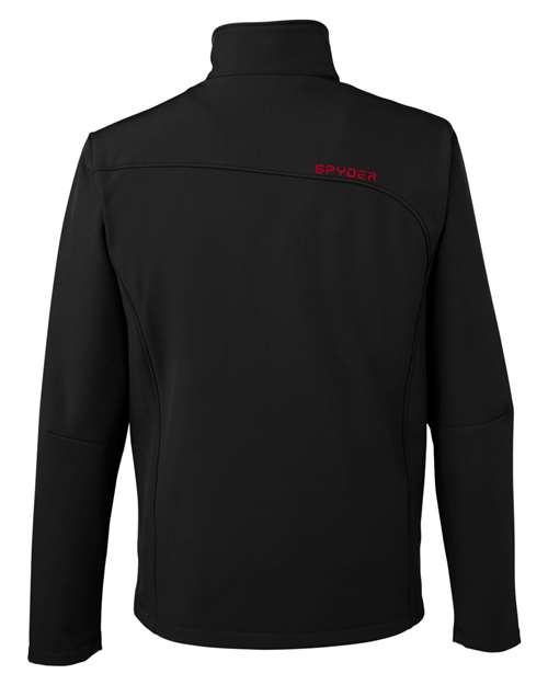 Spyder 187334, Men's Transport Soft Shell Jacket, Black/ Red