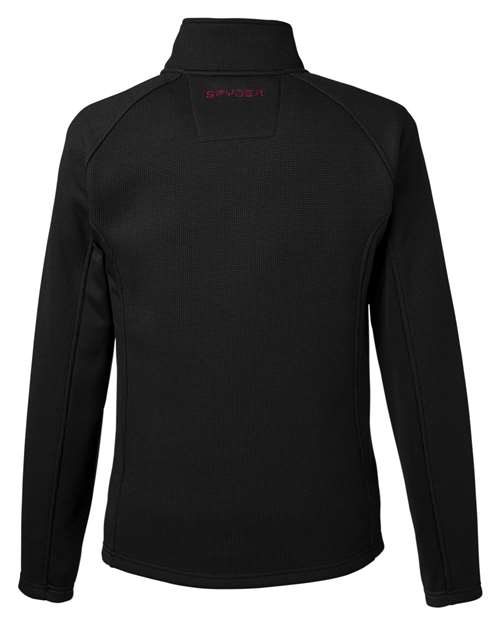 Spyder 187330, Men's Constant Full-zip Sweater Fleece Jacket, Black/ Red