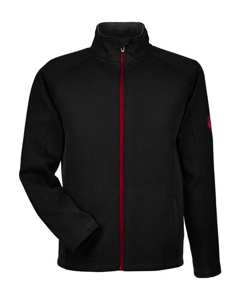 Spyder 187330, Men's Constant Full-zip Sweater Fleece Jacket, Black/ Red