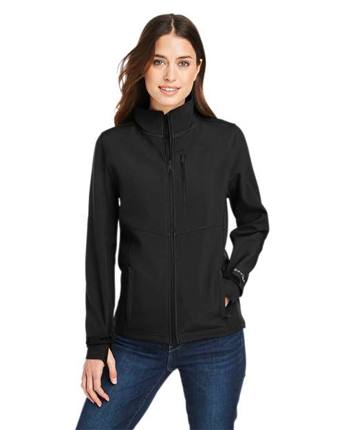 Women's Touring Jacket - - 12757 Black 468A0 AB Retail Exclusive Brands CA New ab Full-Zips Jackets New AB Outerwear Recycled S&S Exclusive Brands S17743 Spandex Spyder Thumbholes Visible Logos Womens Zips