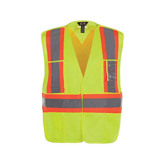 L01170 - Protector - Tricot Hi-Vis 5 Point Tear Away Vest - One Size Hi-Vis Yellow AS 1170 construction vest CX2 Hi-Vis