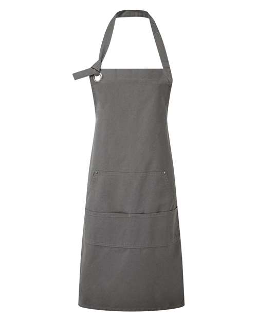 Artisan Collection by Reprime RP137, Calibre Heavy Cotton Canvas Pocket Apron, Dark Grey