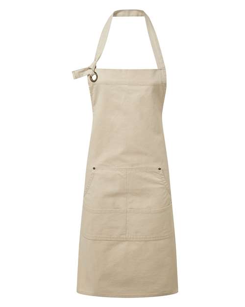 Artisan Collection by Reprime RP137, Calibre Heavy Cotton Canvas Pocket Apron, Natural