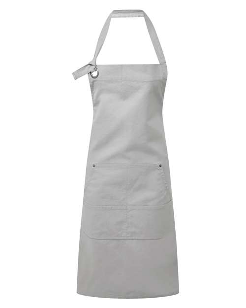 Artisan Collection by Reprime RP137, Calibre Heavy Cotton Canvas Pocket Apron, Silver