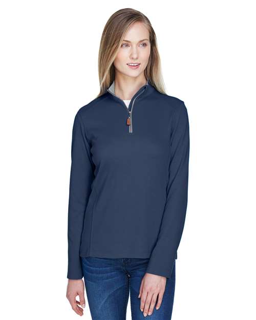 Women's DRYTEC20™ Performance Quarter-Zip Pullover - - 13181 Navy Grey Heather Graphite 661B2 7-7.9 oz AB Exclusive Brands CA New ab Cotton - 100% Devon & Jones DG479W Long Sleeves Moisture-Management New AB Performance Polos & Knits Pullovers Quarter-Zips S&S Deep Deals S&S Exclusive Brands Tops Womens Wrinkle Free Zips