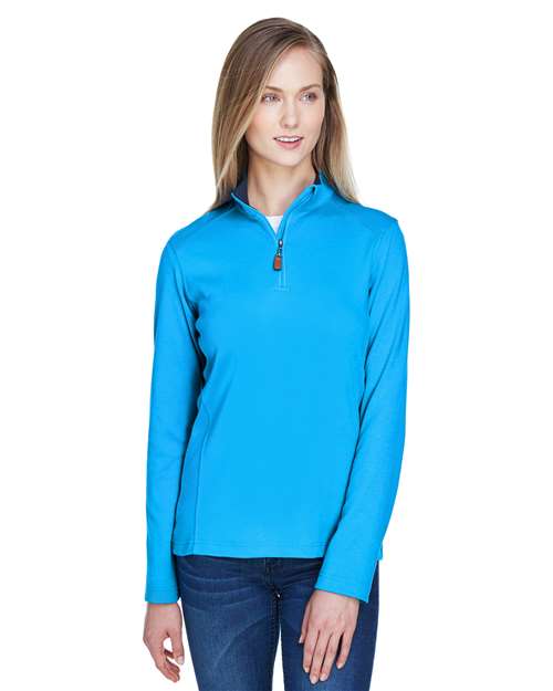 Women's DRYTEC20™ Performance Quarter-Zip Pullover - - 13181 Ocean Blue Navy Ocean Blue 661B2 7-7.9 oz AB Exclusive Brands CA New ab Cotton - 100% Devon & Jones DG479W Long Sleeves Moisture-Management New AB Performance Polos & Knits Pullovers Quarter-Zips S&S Deep Deals S&S Exclusive Brands Tops Womens Wrinkle Free Zips