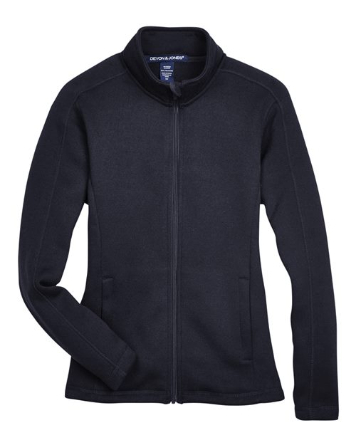 Devon & Jones DG793W, Women's Bristol Full-zip Sweater Fleece Jacket, Black