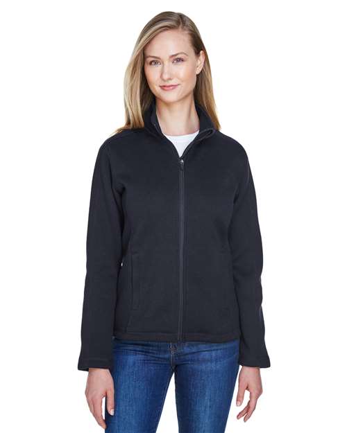 Women's Bristol Full-Zip Sweater Fleece Jacket - - 13182 Black 709B2 9-9.9 oz AB Exclusive Brands CA New ab Devon & Jones DG793W Explore Corporate Explore Corporate Company Travel Explore Corporate Outings & Events Fleece Full-Zips Jackets Long Sleeves New AB Outerwear Pockets Polyester - 100% S&S Exclusive Brands UG Playbook Uniforming & Gifting Playbook - Corporate Gifting Uniforming & Gifting Playbook Corporate Womens Zips
