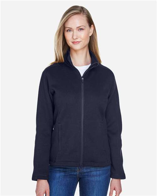 Devon & Jones DG793W, Women's Bristol Full-zip Sweater Fleece Jacket, Navy