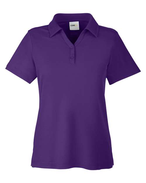 CORE365 CE112W, Women's Fusion Chromasoft Pique Polo, Campus Purple