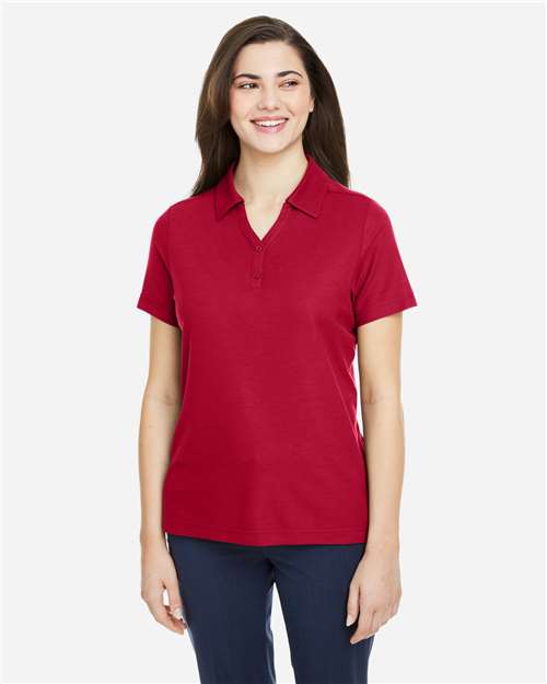 CORE365 CE112W, Women's Fusion Chromasoft Pique Polo, Classic Red