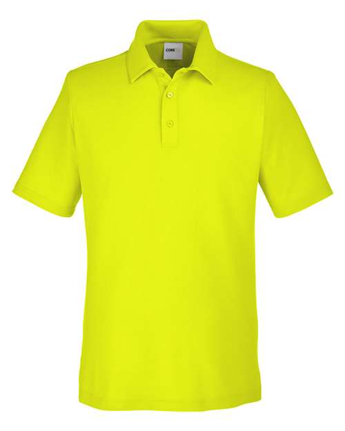 CORE365 CE112, Men's Fusion Chromasoft Pique Polo, Safety Yellow