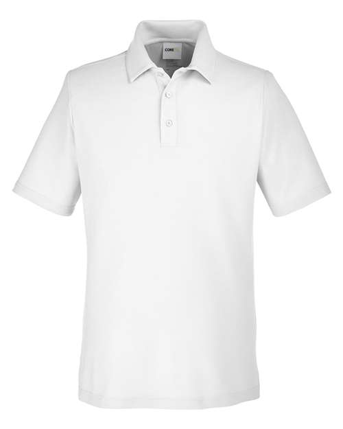 CORE365 CE112, Men's Fusion Chromasoft Pique Polo, White