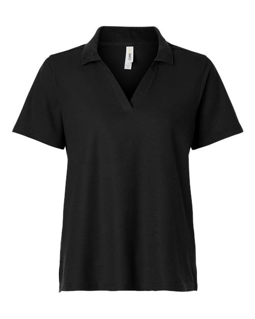 CORE365 CE106W, Women's Resolve Cvc Performance Pique Polo, Black