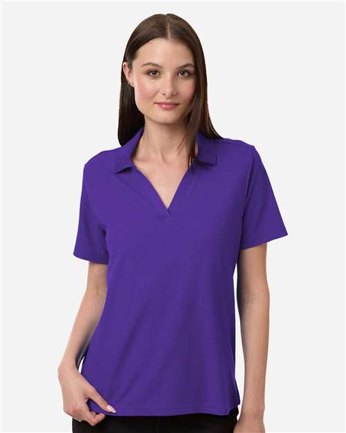 CORE365 CE106W, Women's Resolve Cvc Performance Pique Polo, Campus Purple