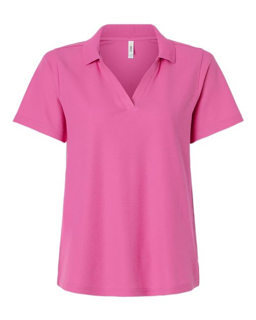 CORE365 CE106W, Women's Resolve Cvc Performance Pique Polo, Charity Pink