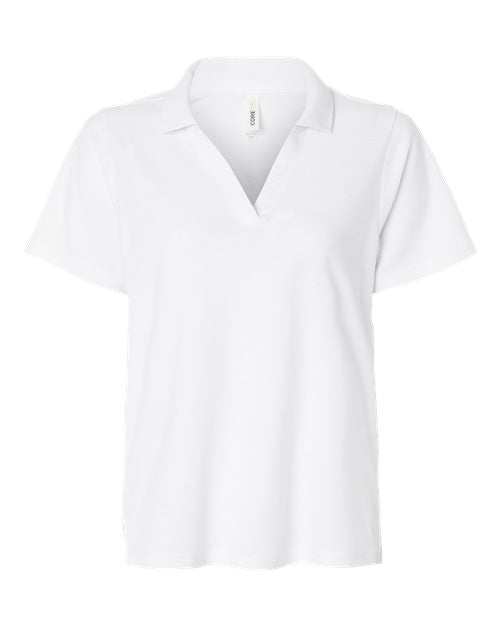 CORE365 CE106W, Women's Resolve Cvc Performance Pique Polo, White