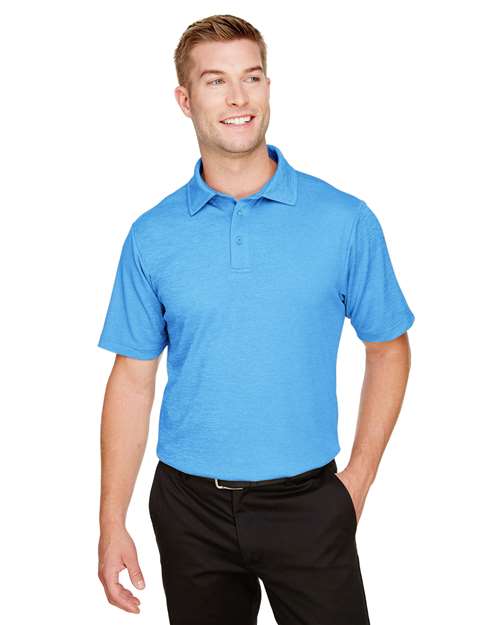 Men's CrownLux Performance® Address Mélange Polo - - 13196 Ocean Blue Heather 2025 Polo Guide 2025 Polo Guide Uniforms 2025 Polo Guide Uniforms - Corporate & Business 4-4.9 oz 645B2 AB Exclusive Brands CA New ab Devon & Jones DG22 Mens & Unisex Mesh Moisture-Management New AB Performance Polos Polos & Knits Polyester - 100% S&S Exclusive Brands Short Sleeves Side Seams Sport Shirts Sun/UV Protection Tops